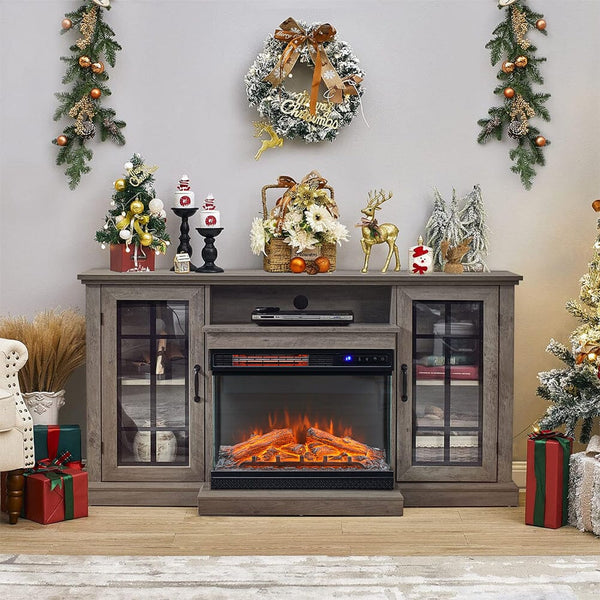 Sunbury tv stand with deals electric fireplace