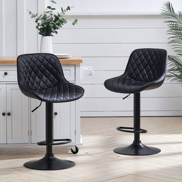 Faux leather deals swivel bar stools