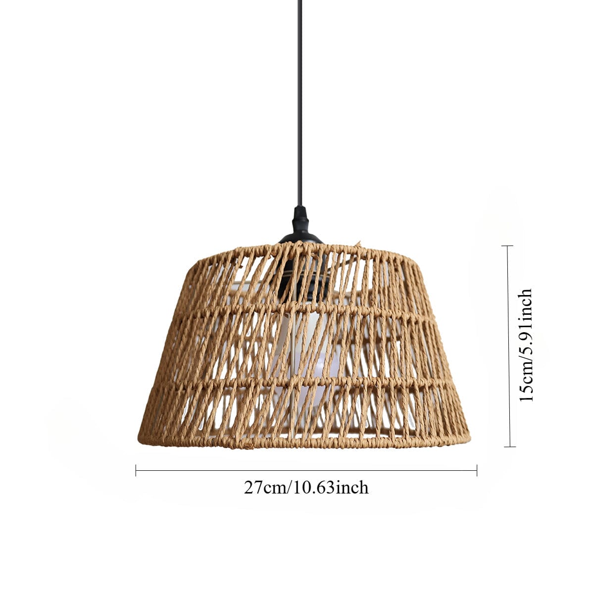 Lightsin Handcrafted Warm Rustic Paper Rope Pendant Light Lightsin UK 