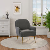 Leisure Velvet Armchair with Gold-plated Metal Legs Other Occasional Chairs Living and Home 