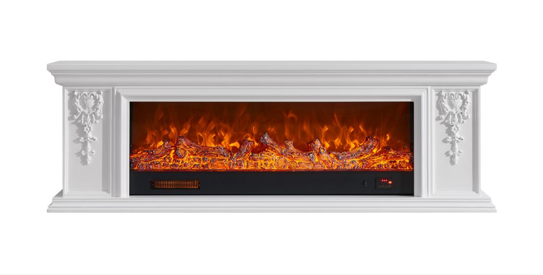 180cm W Freestanding Fireplaces Bluetooth Player TV Stand Electric Fireplace 7 Flame Colours Freestanding Fireplaces Living and Home 