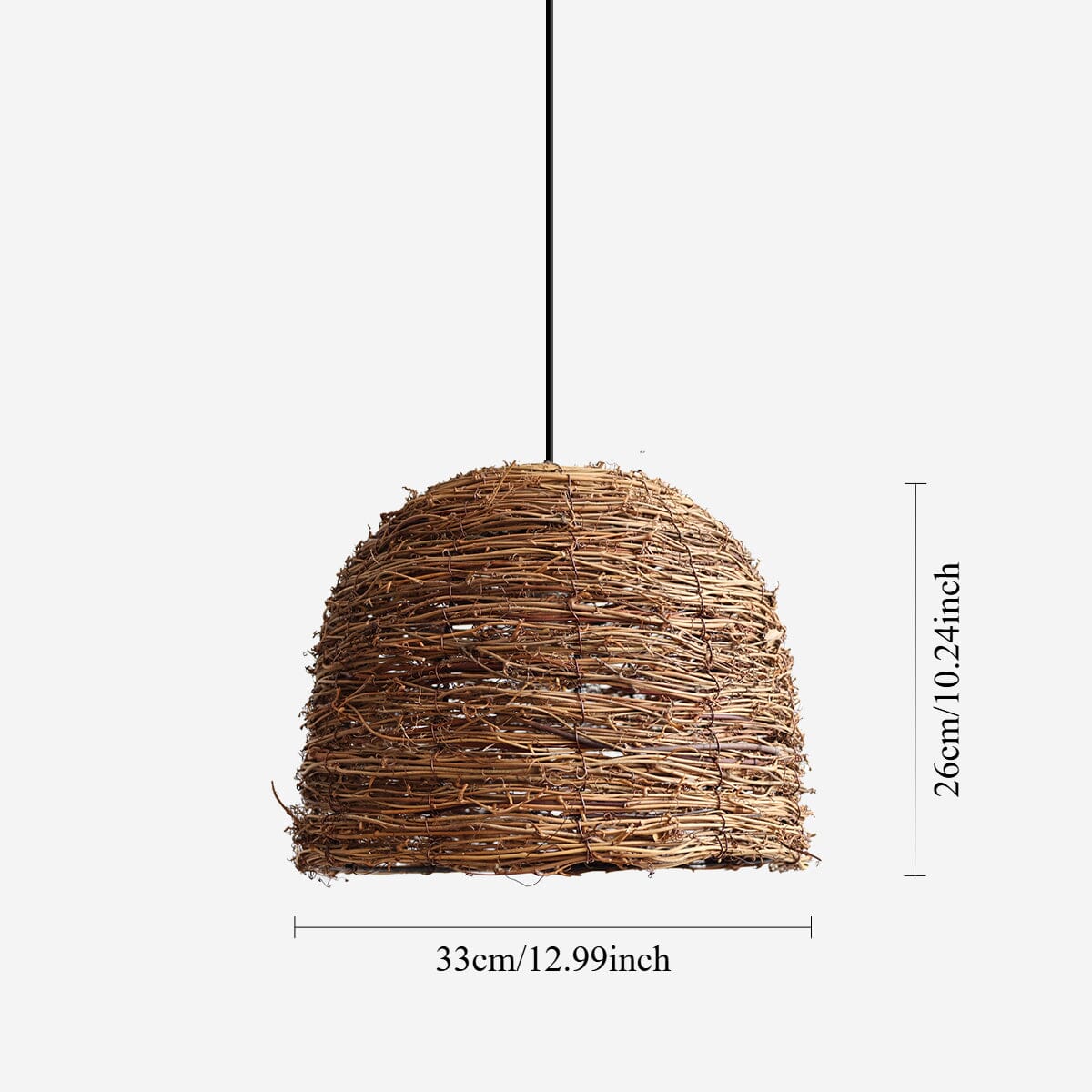 Lightsin Rustic Woven Rattan Dome Pendant Light for Cozy Interiors Lightsin UK 