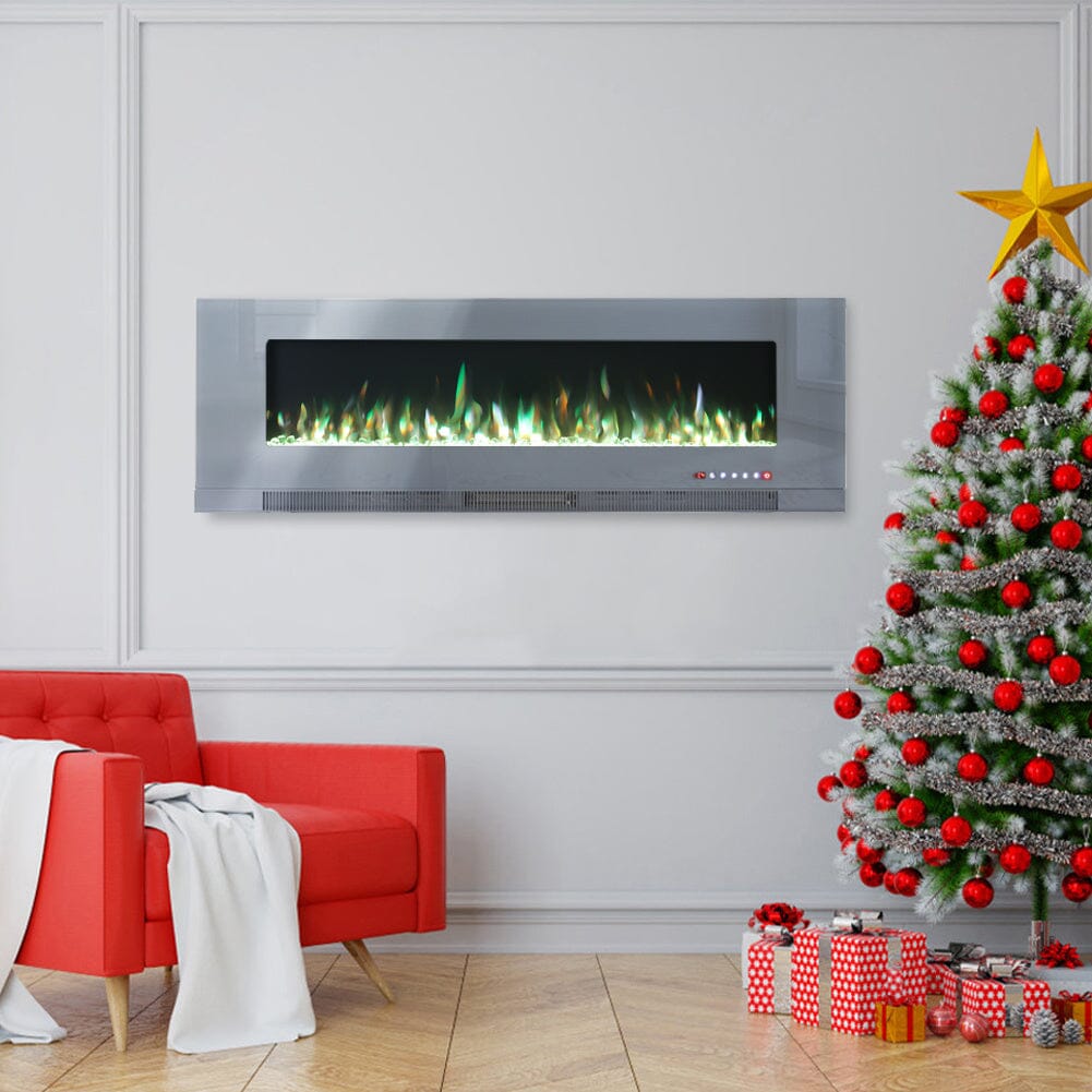 50/60 inch Electric Fireplace 5000 BTU Wall Mounted Fireplaces Heater 9 Available Flame Colours Wall Mounted Fireplaces Living and Home 60 Inch 