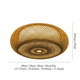 Lightsin Handcrafted Zen Bamboo Weave LED Ceiling Light Lightsin UK 