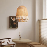 Lightsin Rustic Elegance Tassel and Hemp Rope Pendant Light Lightsin 