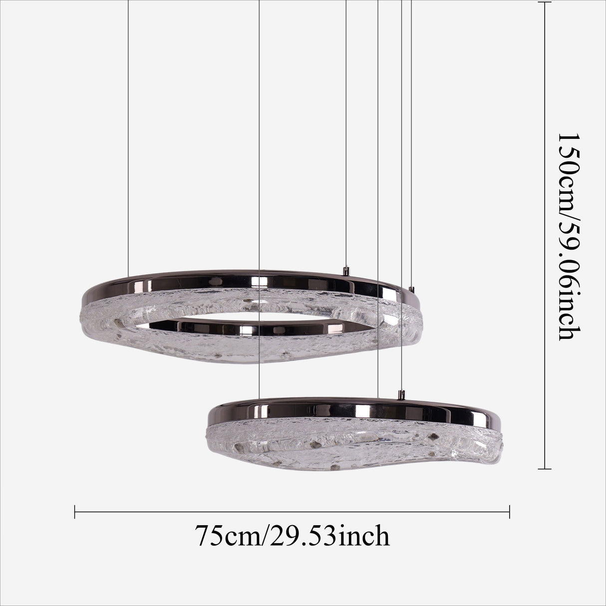 Lightsin Pearl Black Wave LED Pendant Light in Aluminum Alloy Lightsin UK 