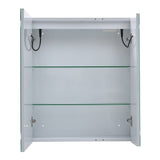 Frameless 2-Door LED Mirror Cabinet with Clock Display Living and Home 