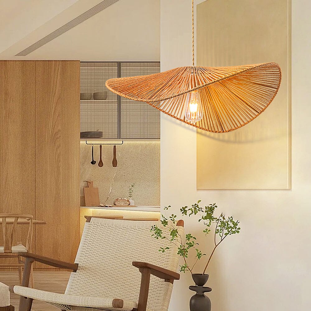 Lightsin Vintage Pendant Light Simple Creative Handwoven Hemp Rope Fixture Lightsin UK 