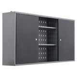 Wall Mounted Lockable Pegboard Tool Cabinet with A Lockable Door Cabinets Living and Home 