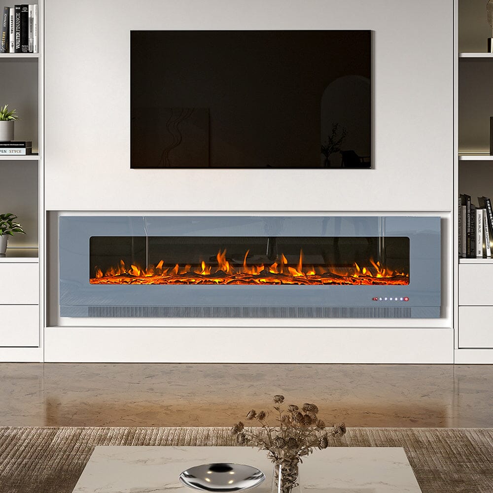 72 inch Wall Mounted Electric Fireplaces With Remote Control 9 Flame C ...