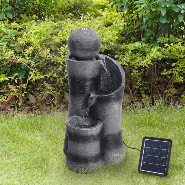 Outdoor 2.4W Solar-Powered Water Fountain Outdoor Decor Fountains Living and Home 