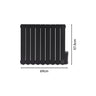 69-101 W Oil Filled Space Heaters Electric Radiator Heater with LCD Thermostat Space Heaters Living and Home 690*575*80mm 