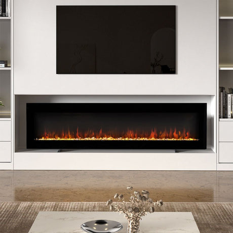 40/50/60/70/80 Inch Electric Fireplace 9 Colour LED Flame Effect Heater With Remote Control Freestanding Fireplaces Living and Home 60 Inches Version B 