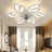 65cm Dia. Modern Flower Shape Ceiling Fan with Light Ceiling Fans Living and Home White 