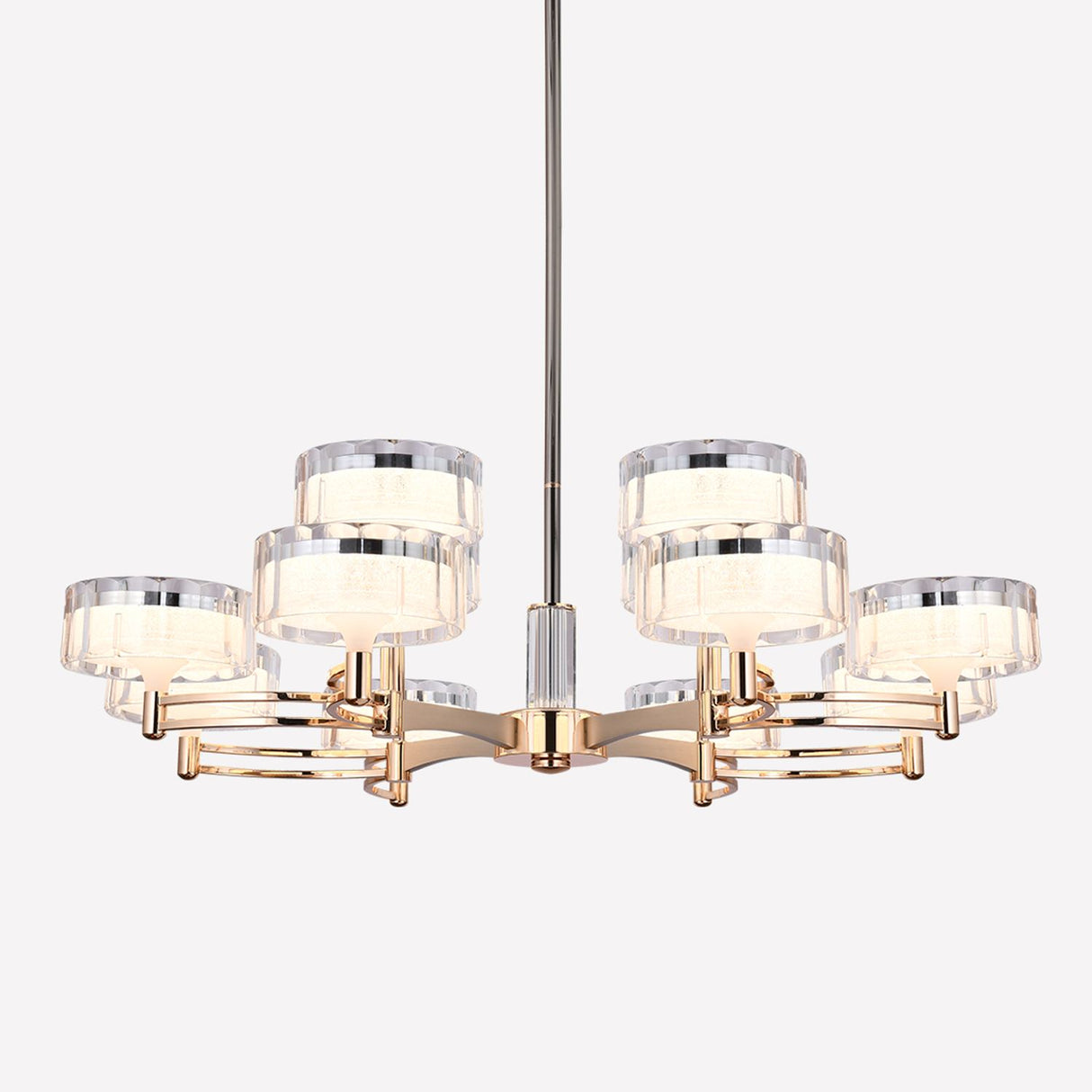 Lightsin Luxury Metal Chandelier for Living Room with Tri-Colour Lighting Options Lightsin UK 