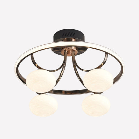 Lightsin Elegant Circular Ceiling Light with Four Orbs Lightsin UK 