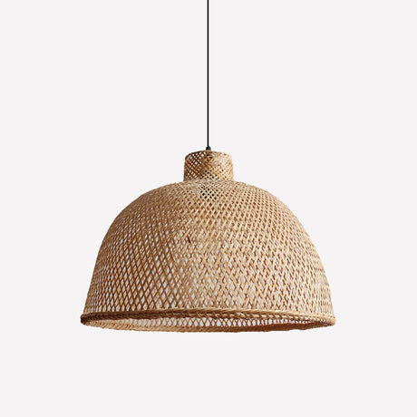 Lightsin Natural Bamboo Woven Dome Pendant Light for Cozy Spaces Lightsin UK 