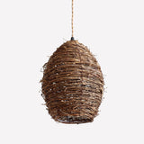 Lightsin Handcrafted Rustic Woven Rattan and Iron Pendant Light Lightsin UK 