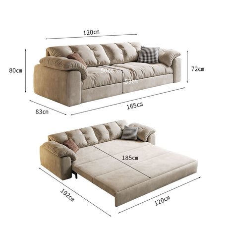 Cottonfy Multifunctional Sleeper 3 Seater Sofa Bed with Storage Space Cottonfy UK Small 2-Seater 