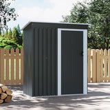 5 x 3 FT Outdoor Metal Storage Shed with Lockable Door for Garden (Ver. 2) Living and Home 