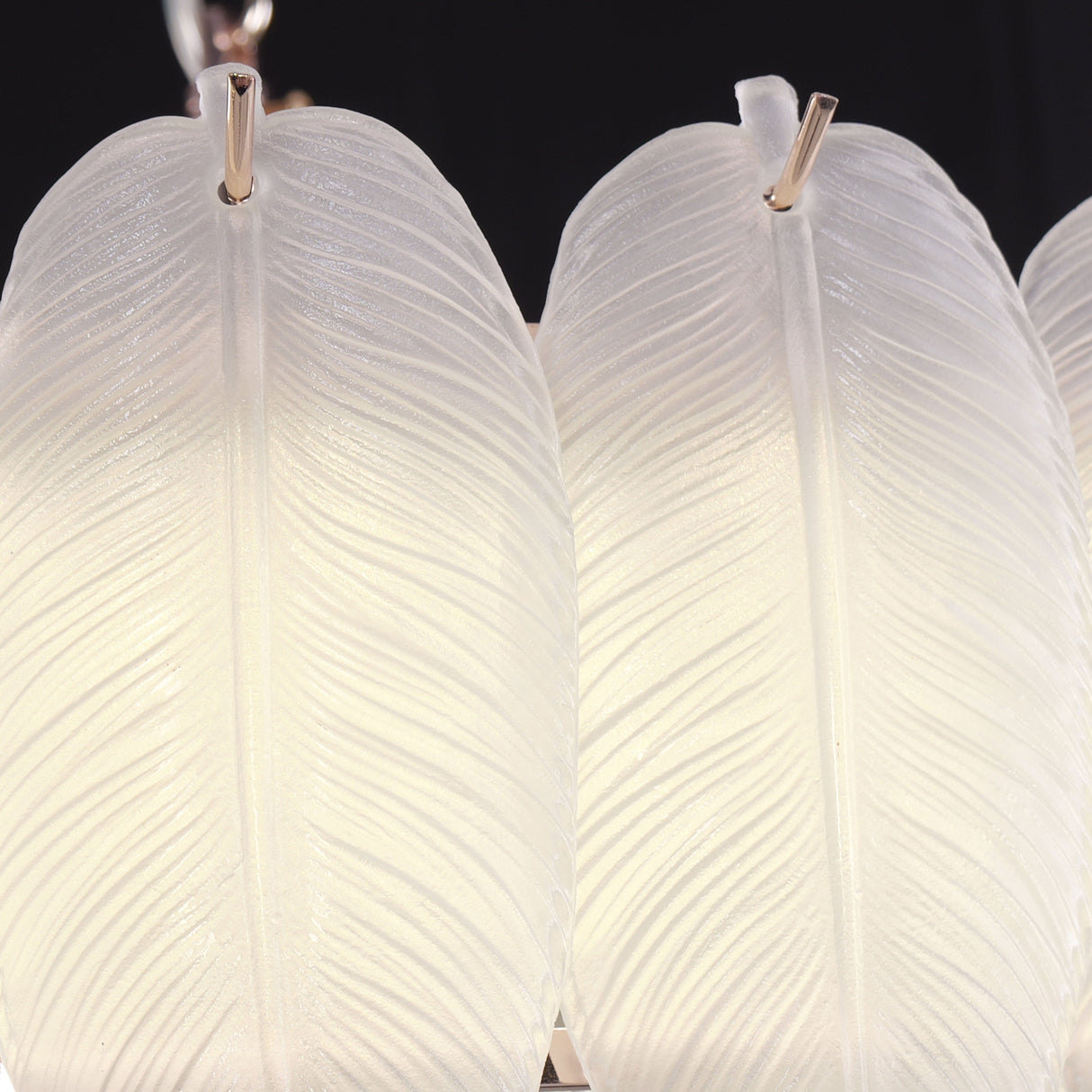 Lightsin Modern Glass Feather-Inspired Dimmable Pendant Light Lightsin UK 