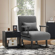 Upholstered Single Sleeper Chair Convertible Sofa Bed with Metal Legs Recliners Living and Home 