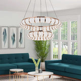 Lightsin Dual-Ring Modern LED Pendant Light with Adjustable Suspension Lightsin UK 