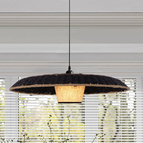 Lightsin Stylish Two-Tone Handwoven Pendant Light Fixture Lightsin UK 