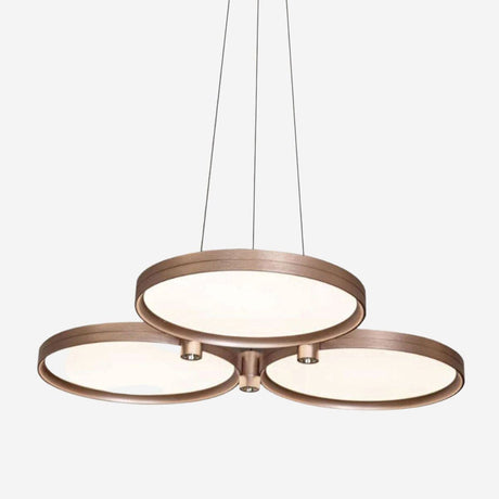 Lightsin Champagne Gold Triple-Ring Stepless Dimming Pendant Light Lightsin UK 