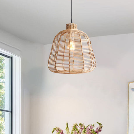 Lightsin Natural Rattan Woven Pendant Light for Warm Ambient Lighting Lightsin UK 