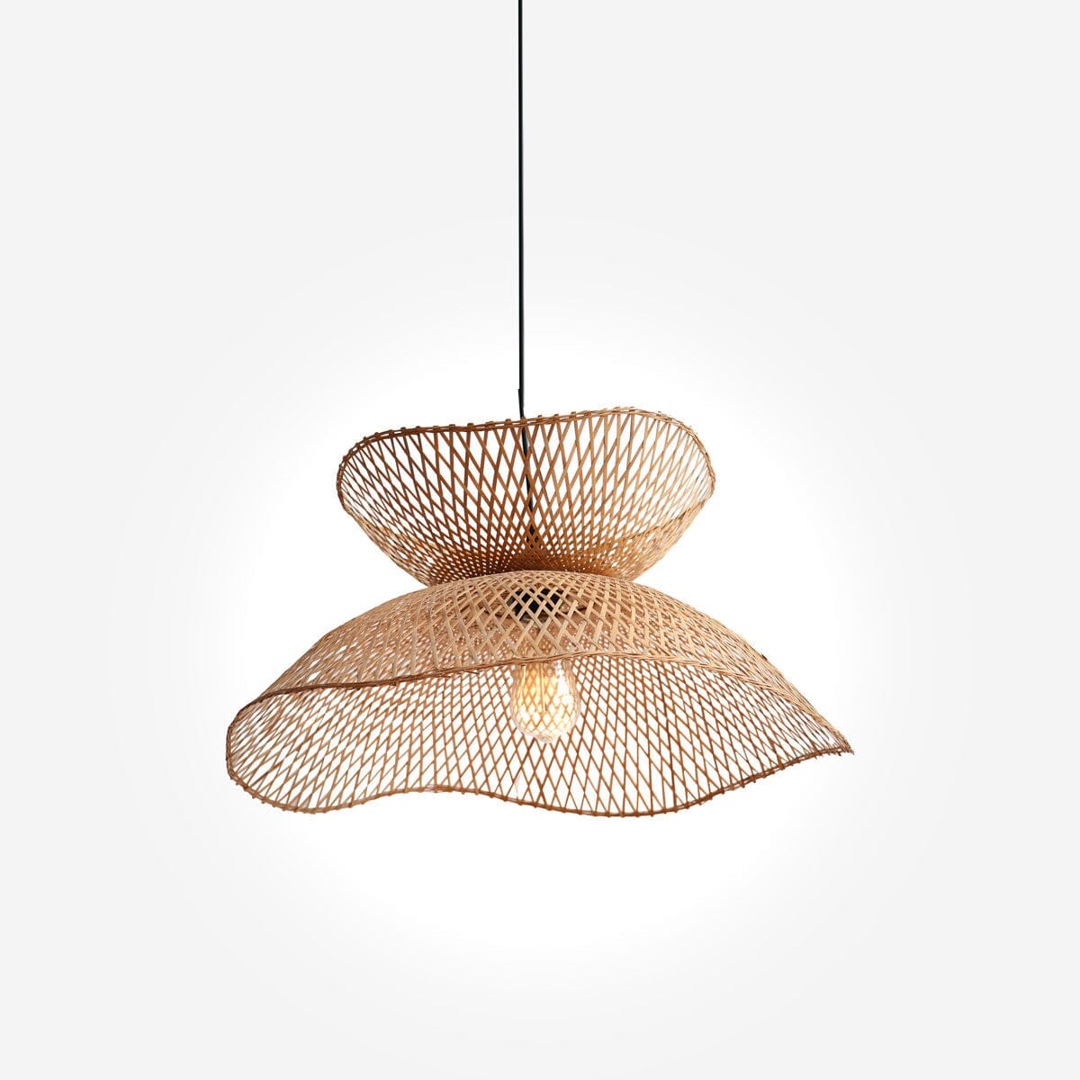 Lightsin Natural Bamboo Woven Pendant Light for Cozy Interiors Lightsin UK 