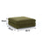 Cottonfy Vintage Corduroy Low Seat Sectional Sofa Living and Home Green Footrest (Storage) 