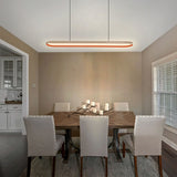 Lightsin Ivory and Orange Modern LED Pendant Light with Sleek Oval Design Lightsin UK 