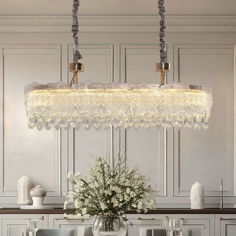 Lightsin Opulent Gold Chandelier Ceiling Light with Crystal Accents Lightsin UK Oval In Stock 