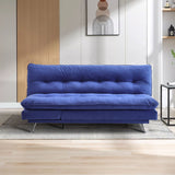 Modern 3-Seater Linen Fabric Sofa Bed with Cushions and 2 Pillows Sofa Beds Living and Home 