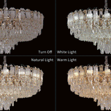 Lightsin Elegant Crystal-Accented Champagne Gold Crystal Chandelier Pendant Light Lightsin UK 