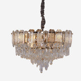 Lightsin Elegant Crystal-Accented Champagne Gold Crystal Chandelier Pendant Light Lightsin UK 