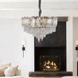 Lightsin Elegant Crystal-Accented Champagne Gold Crystal Chandelier Pendant Light Lightsin UK 