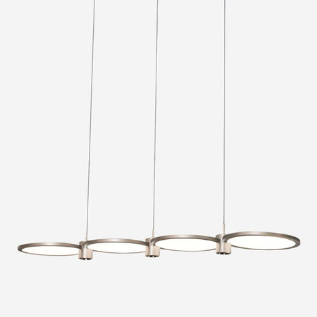 Lightsin Sleek Silver Linear Pendant Light with Acrylic Shades Lightsin UK In Stock 