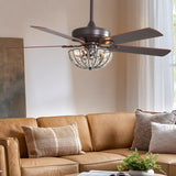 52-inch Coffee Ceiling Fan with Light and Remote Ceiling Fans Living and Home 