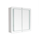 Double Door LED Bathroom Mirror Cabinet with Bluetooth Bathroom Mirror Cabinets Living and Home 