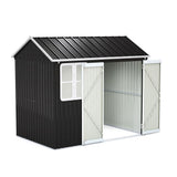 8.3 x 5.4ft Metal Apex Roof Garden Shed Outdoor Storage House Living and Home 