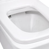 80cm H 2-Piece Elongated Square Toilet with Dual Flush Toilet Living and Home 