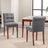 Set of 2 Contemporary Buttoned Accent Dining Chair Studded Rim Blue/Grey Living and Home Grey 