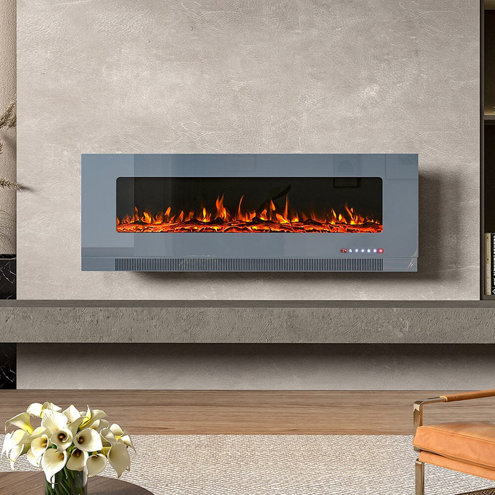 50/60 inch Electric Fireplace 5000 BTU Wall Mounted Fireplaces Heater 9 Available Flame Colours Wall Mounted Fireplaces Living and Home 