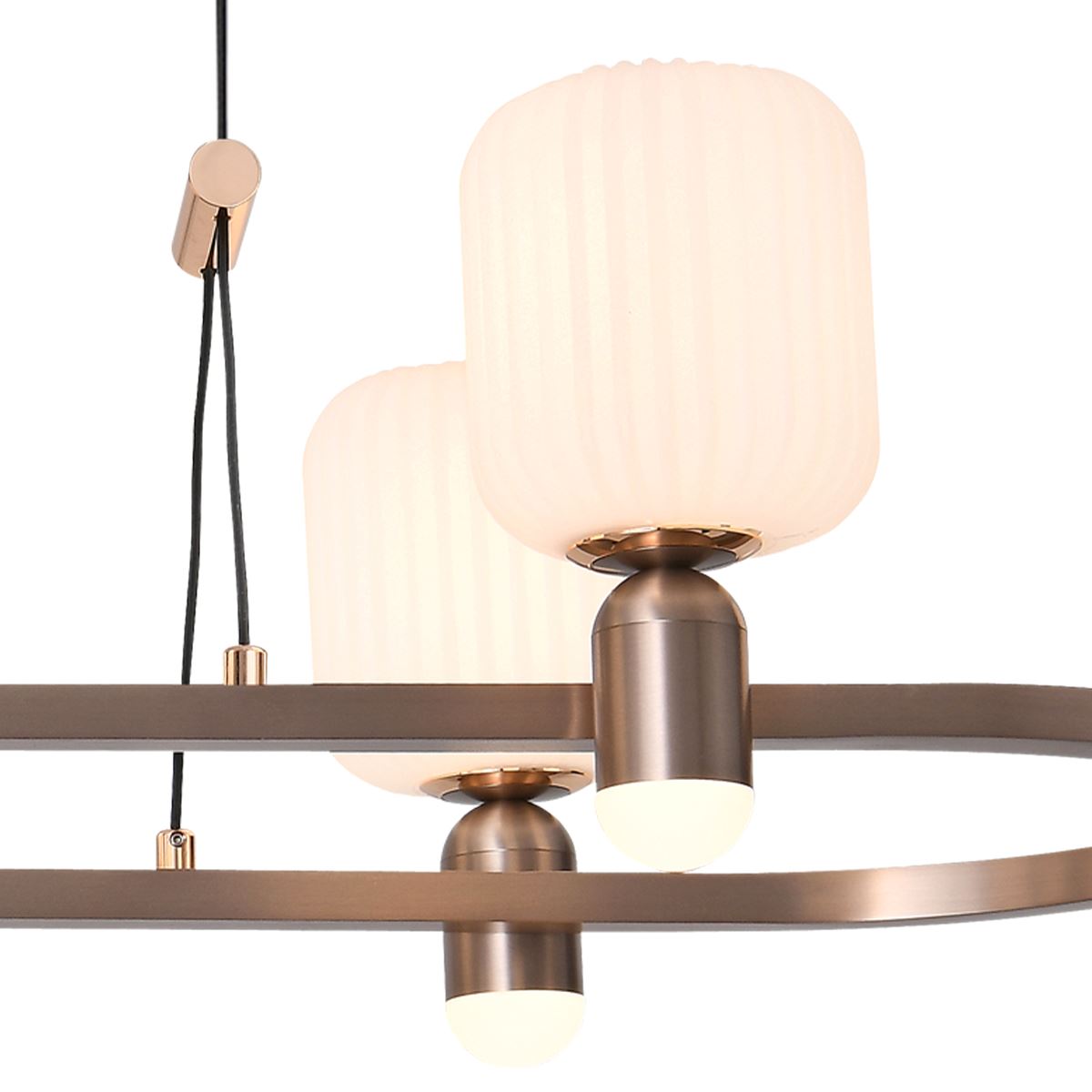 Lightsin Modern Minimalist Luxury Bronze Chandelier with Acrylic Shades Lightsin UK 