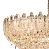 Lightsin Champagne Gold Crystal Leaf Chandelier Lightsin UK 