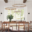 Lightsin Modern Crystal LED Triple-Ring Pendant Light Lightsin UK In Stock 