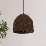 Lightsin Rustic Woven Rattan Dome Pendant Light for Cozy Interiors Lightsin UK 