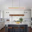 Lightsin Ivory and Orange Modern LED Pendant Light with Sleek Oval Design Lightsin UK In Stock 